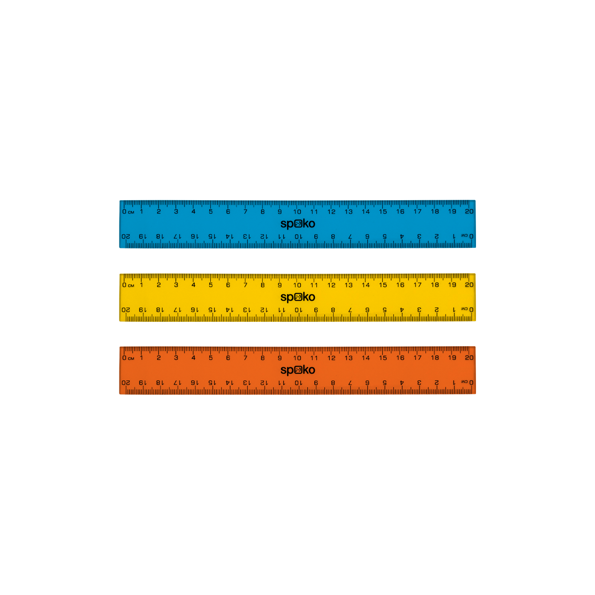 Spoko Ruler 20 cm, Assorted Colors