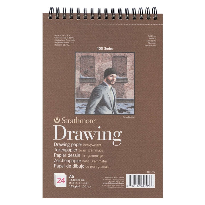 Strathmore Drawing Pad with Spiral Binding, 24 Sheets | Various Sizes, Image 2