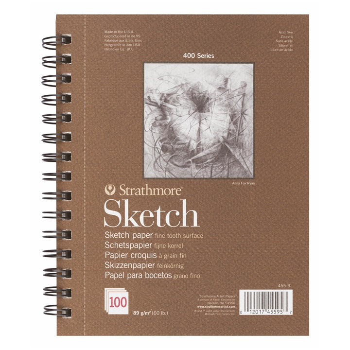 Strathmore Spiral-Bound Sketch Pad, 100 Sheets | various sizes — image 1
