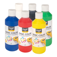Tempera Paint Set Creall 6 x 250 ml