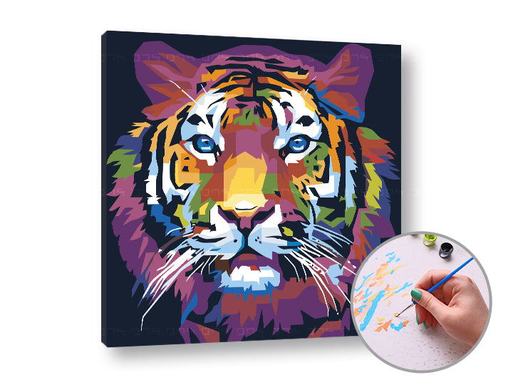 TIGER JUNGLE Paint by Numbers | Low Difficulty — image 1