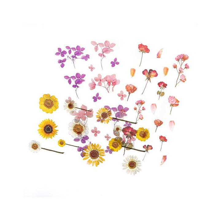 Transparent PVC Stickers | Flowers, 49 pcs — image 1