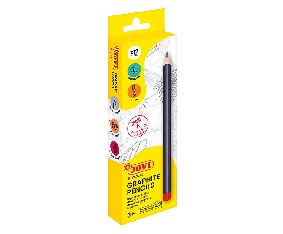 Triangular Graphite Pencils JOVI B - 12 pcs