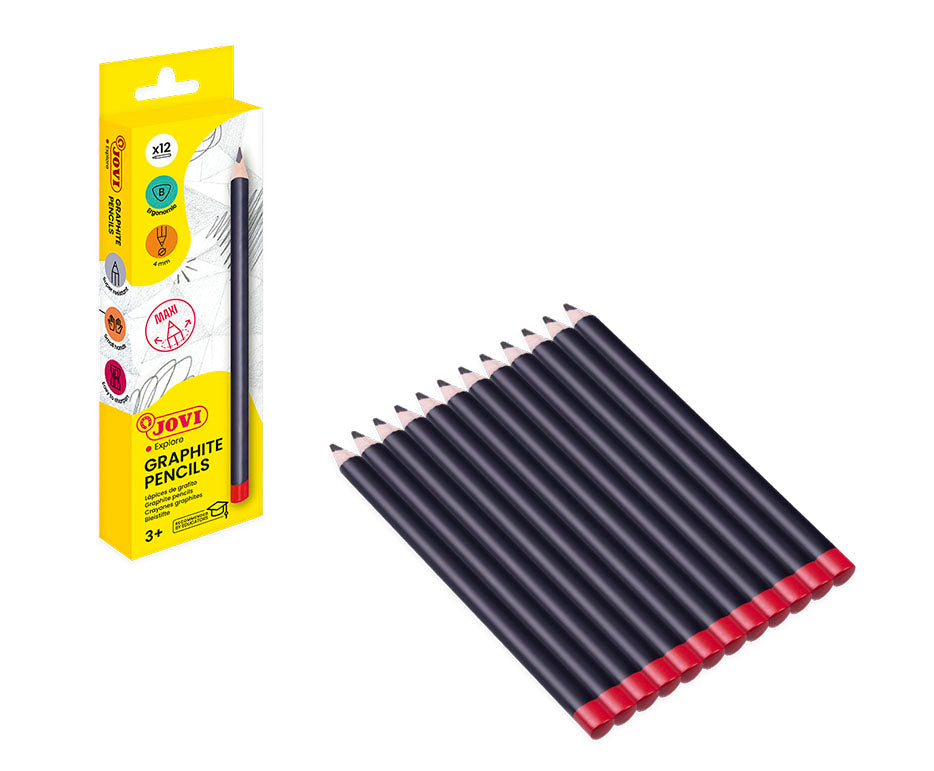Triangular Graphite Pencils JOVI B - 12 pcs