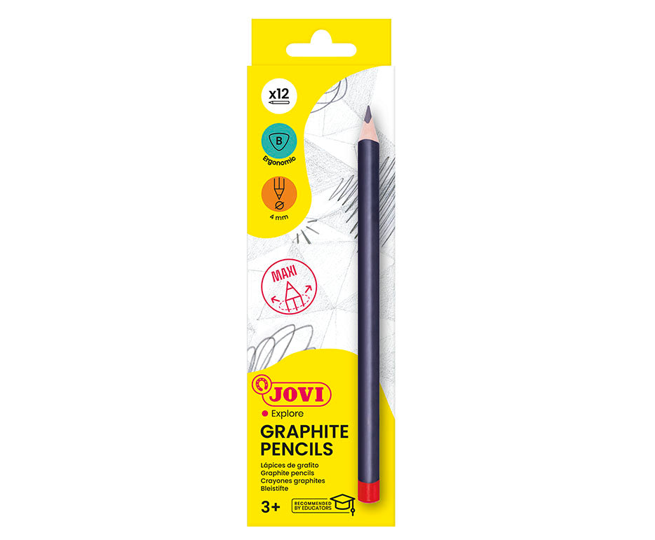 Triangular Graphite Pencils JOVI B - 12 pcs