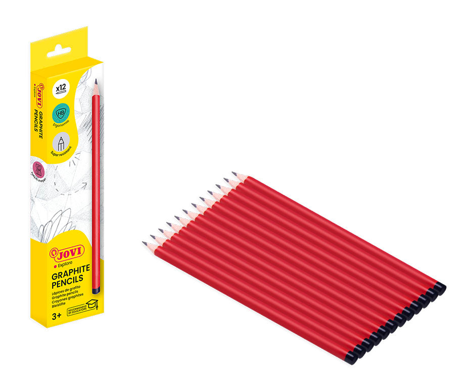 Triangular Graphite Pencils JOVI HB 12 pcs