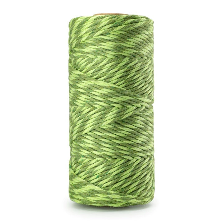 Twisted Cotton Cord, Green, 3 mm / 100 m