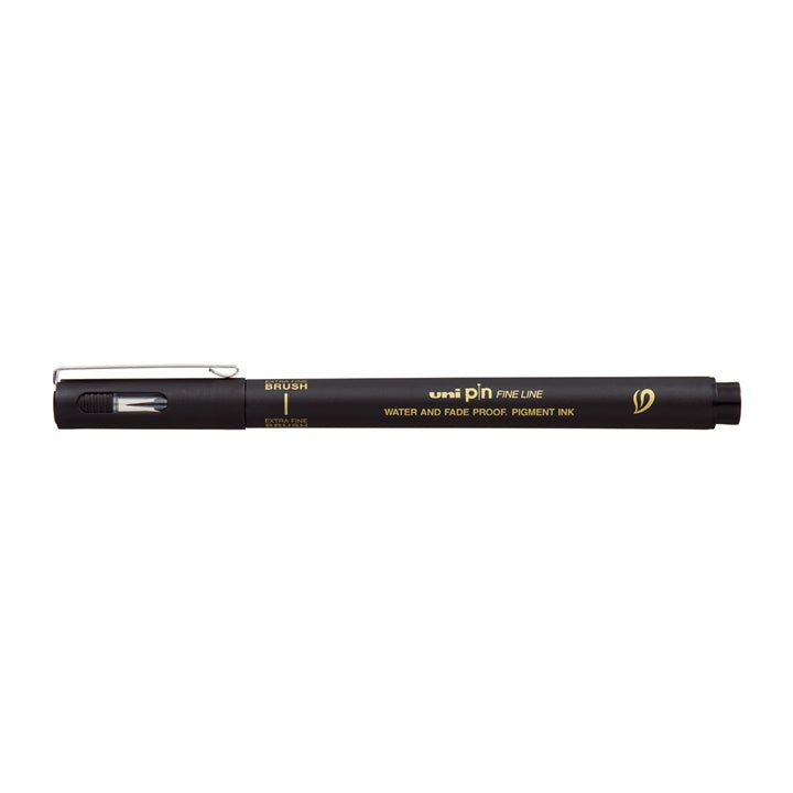 UNI PIN Black Brush-Tip Marker, image 1
