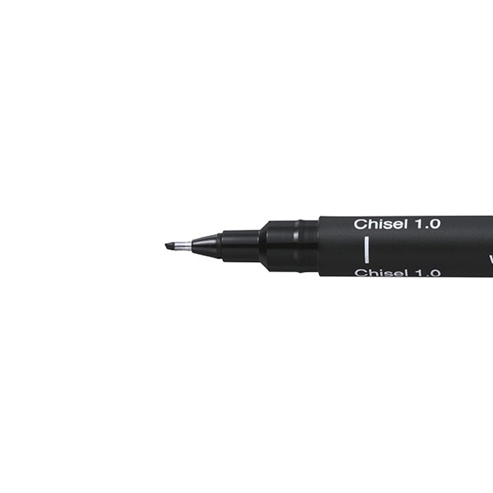 Black creative UNI PIN fineliner with a chisel tip | various thicknesses — image 2