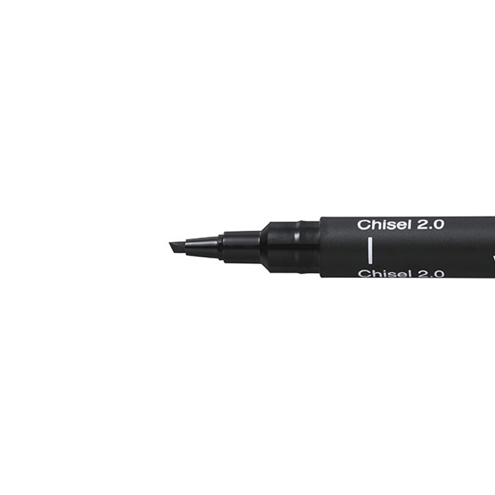 Black creative UNI PIN fineliner with a chisel tip | various thicknesses — image 3