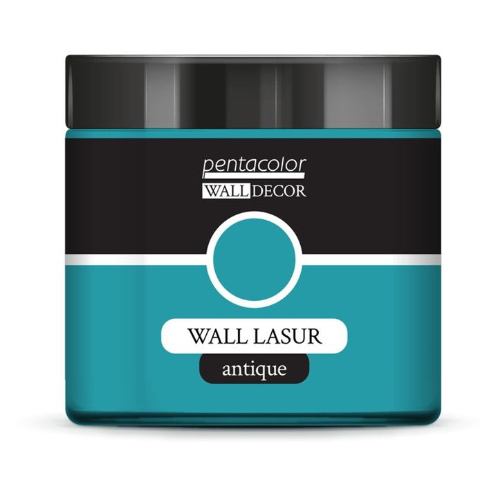 Wall Decor Transparent Wall Glaze with Antique Effect, 500 ml – Patina Blue