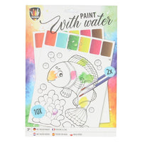 Water Painting Set, 10 Sheets + 2 Brushes — Image 1