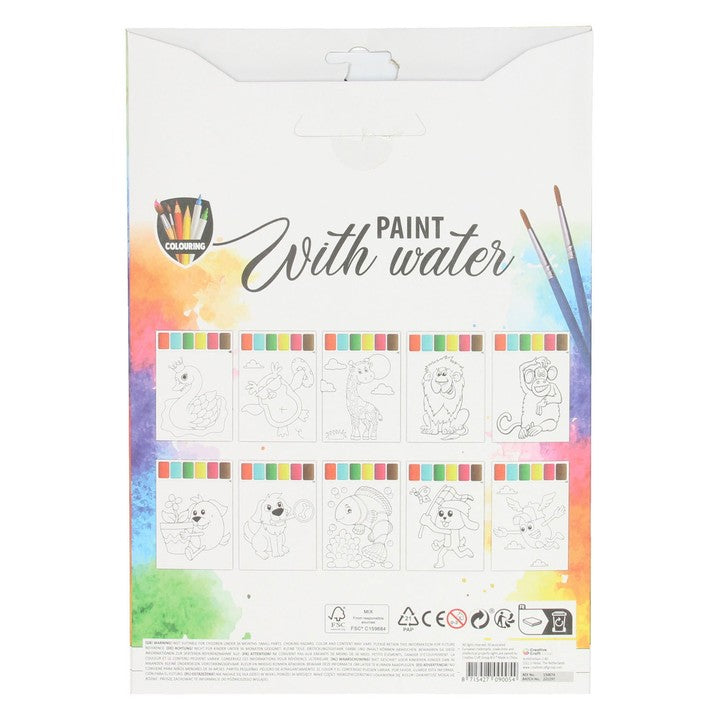 Water Painting Set, 10 Sheets + 2 Brushes — Image 4