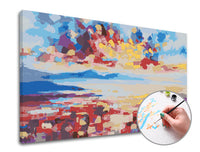 WEST Paint by Numbers: Sun Above the Mountains | Medium Difficulty — image 1