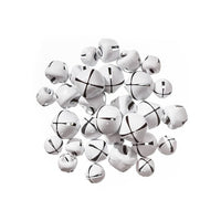 White Decorative Jingle Bells, Set of 30