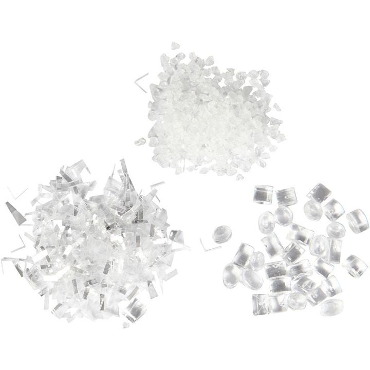 White Glitter Set of 3