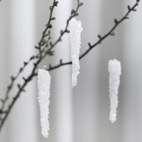 White Glitter Set of 3