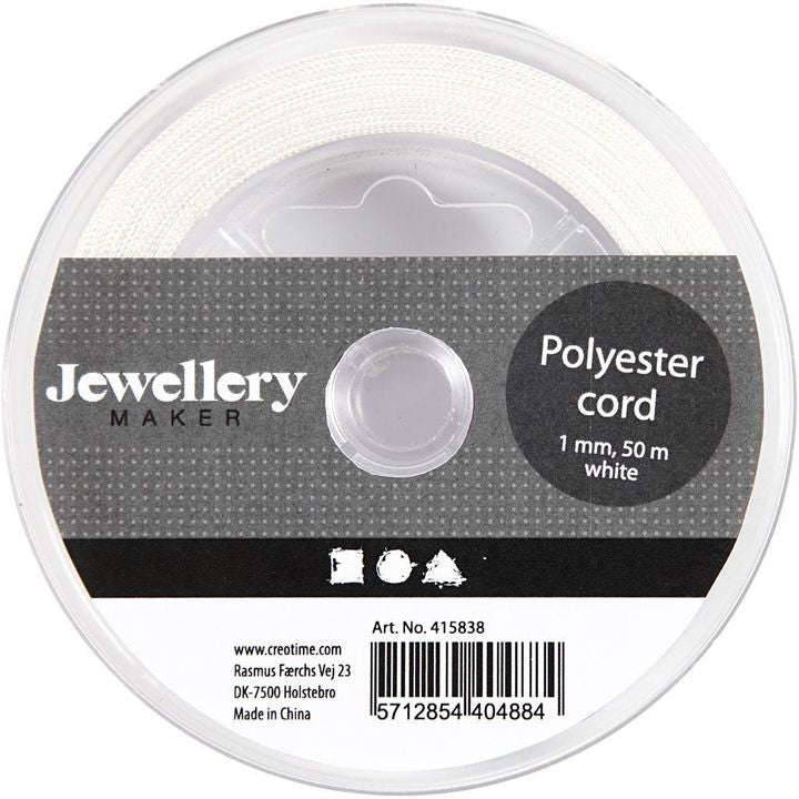 White Polyester Cord, 50 m