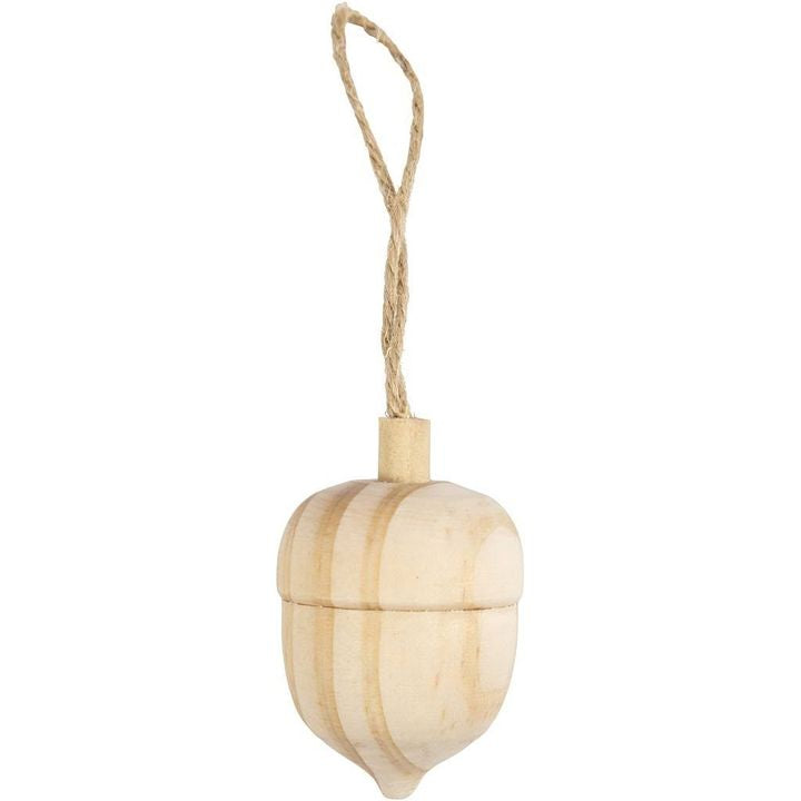 Wooden Acorn for Decorating, 4 cm