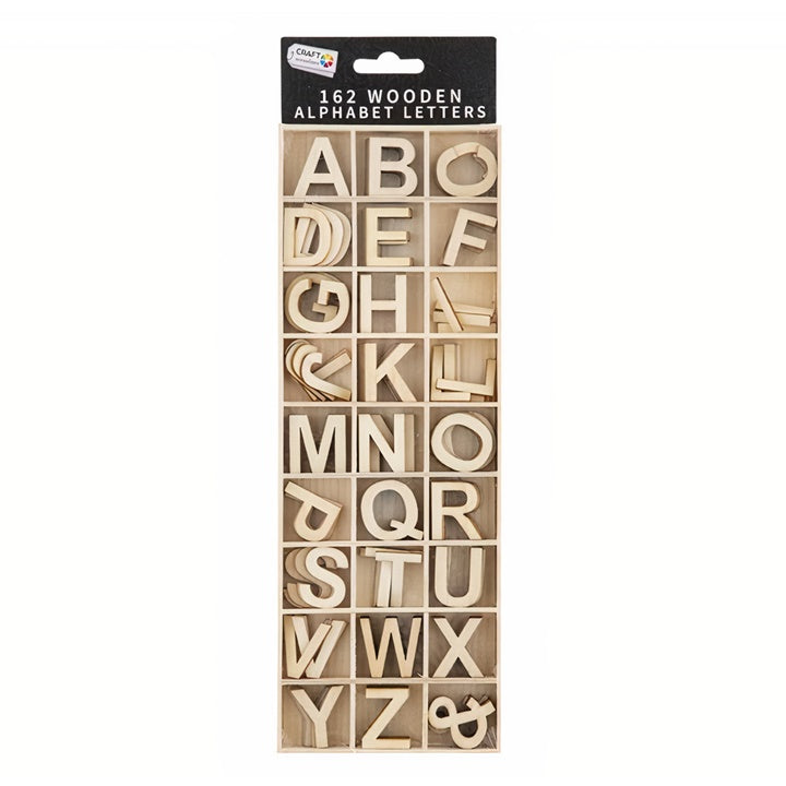 Wooden Alphabet Letters - Set of 162