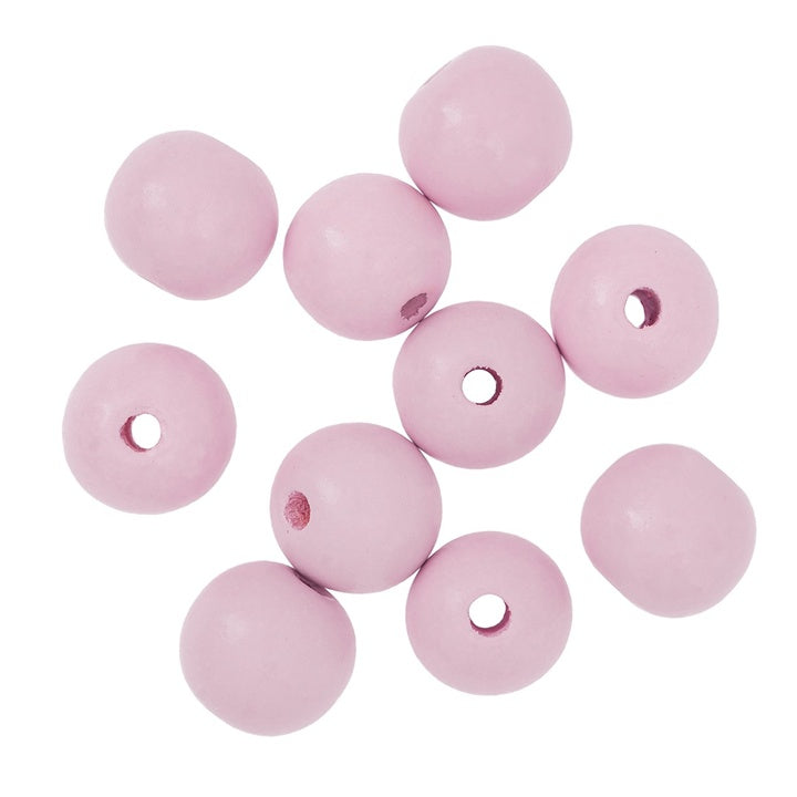 Wooden Beads 2.5 cm – Set of 10 | various colors — image 5