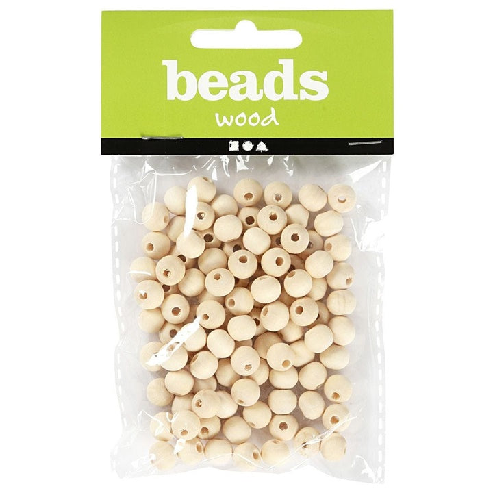 Wooden Beads 8 mm, 100 pcs