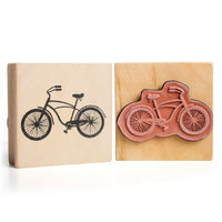Wooden Bicycle Stamp