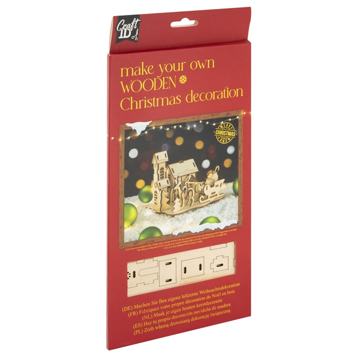 Wooden Christmas Decoration Santa