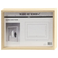 Wooden Double-Sided Frame with Two Glass Panes