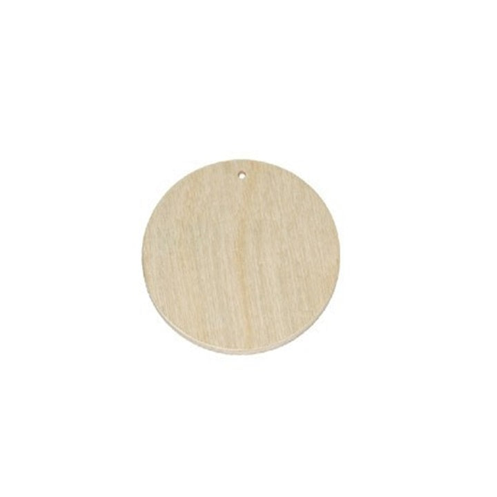 Wooden Jewelry-Making Blank, Circle, 5 cm