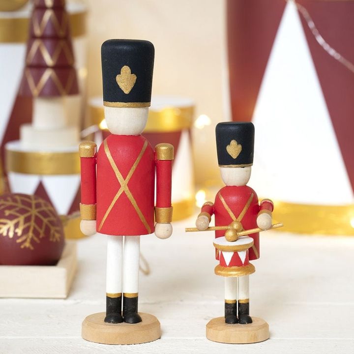 Wooden Nutcracker Figure for Decorating, 18 cm