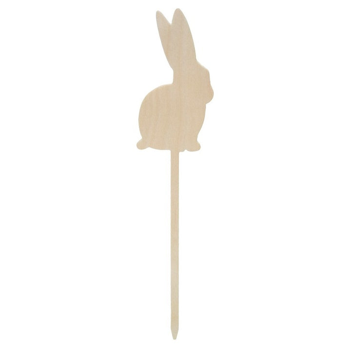 Wooden Rabbit Cutout Pick, 28 cm