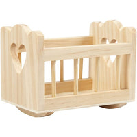 Wooden Rocking Cradle 8 x 5.5 cm