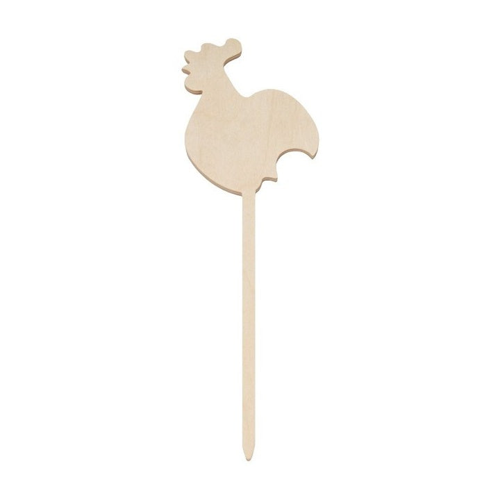Wooden Rooster Cutout for Staking, 28 cm