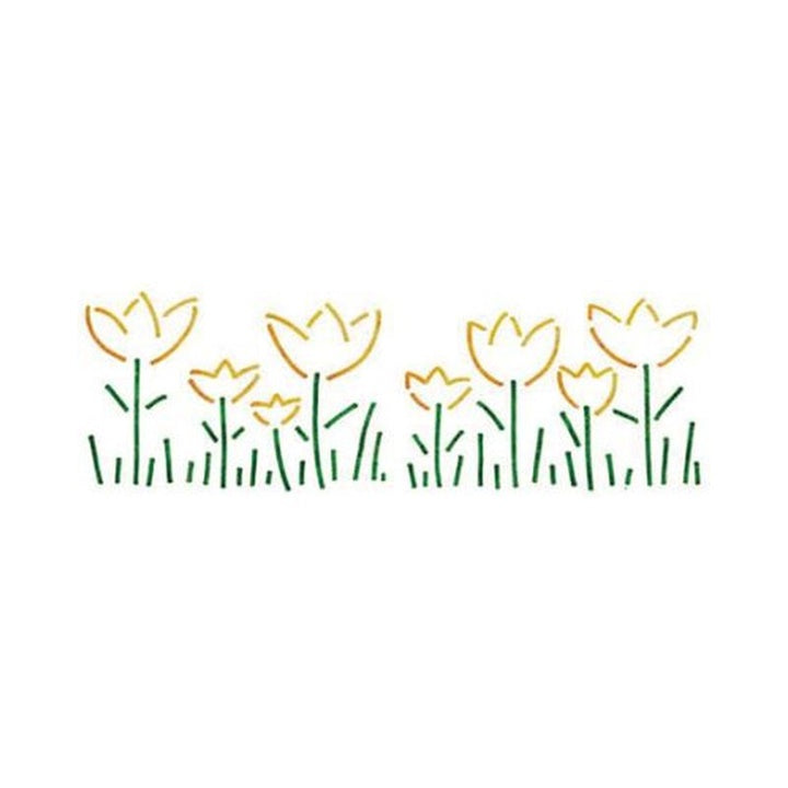 XL Flower Meadow Stencil 22x67 cm