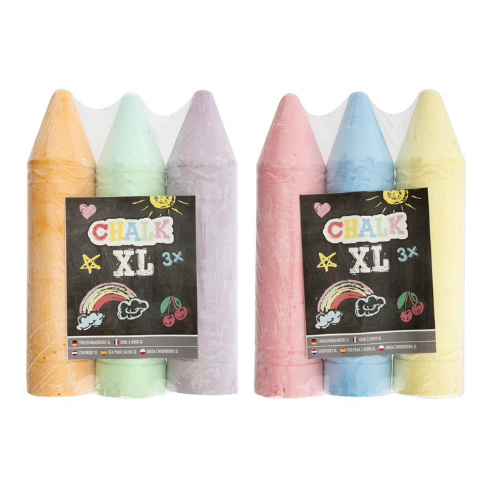 XL Sidewalk Chalk, 3 pcs | Various Shades | Image 1
