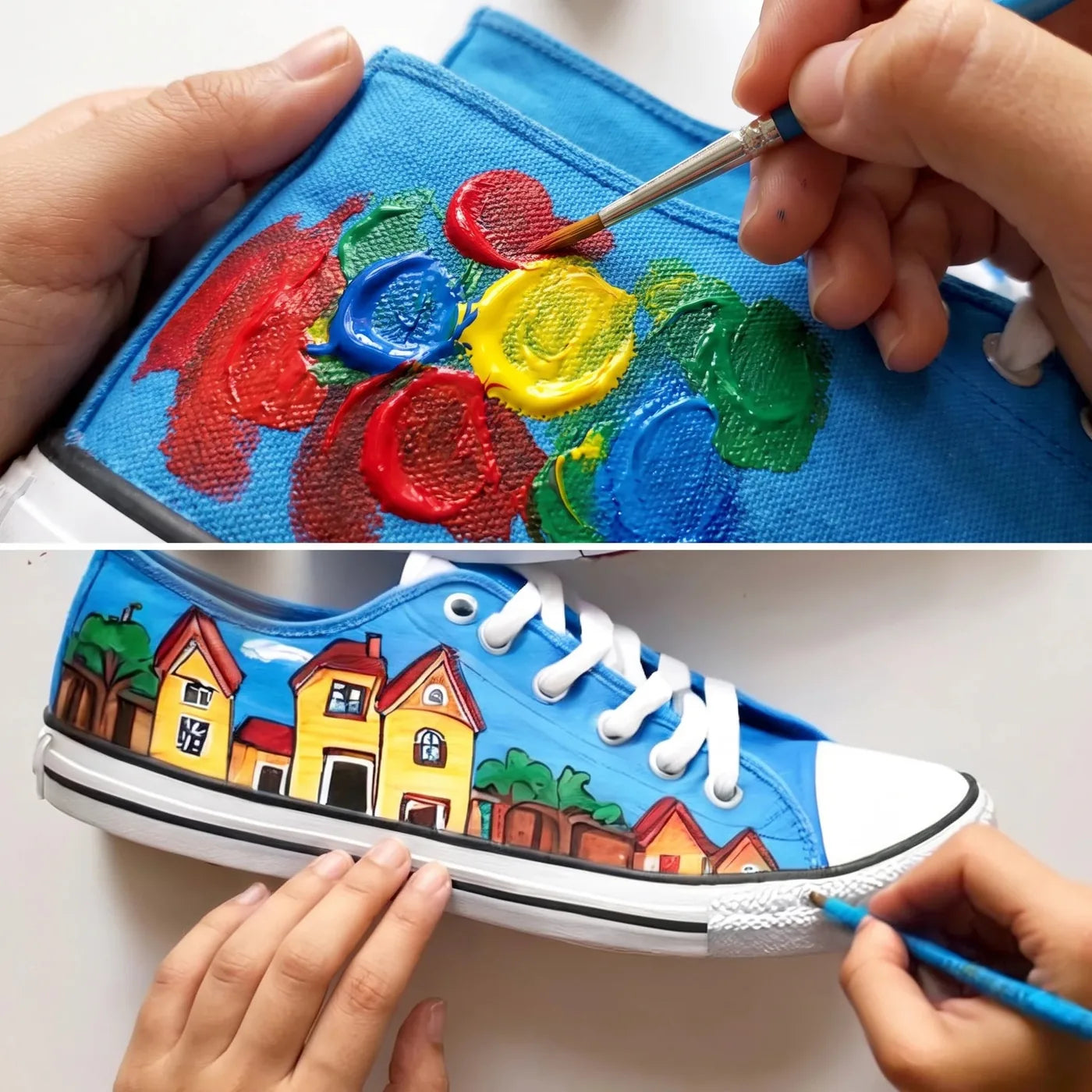 Painting a pattern with ARTMIE Cacadu fabric paint