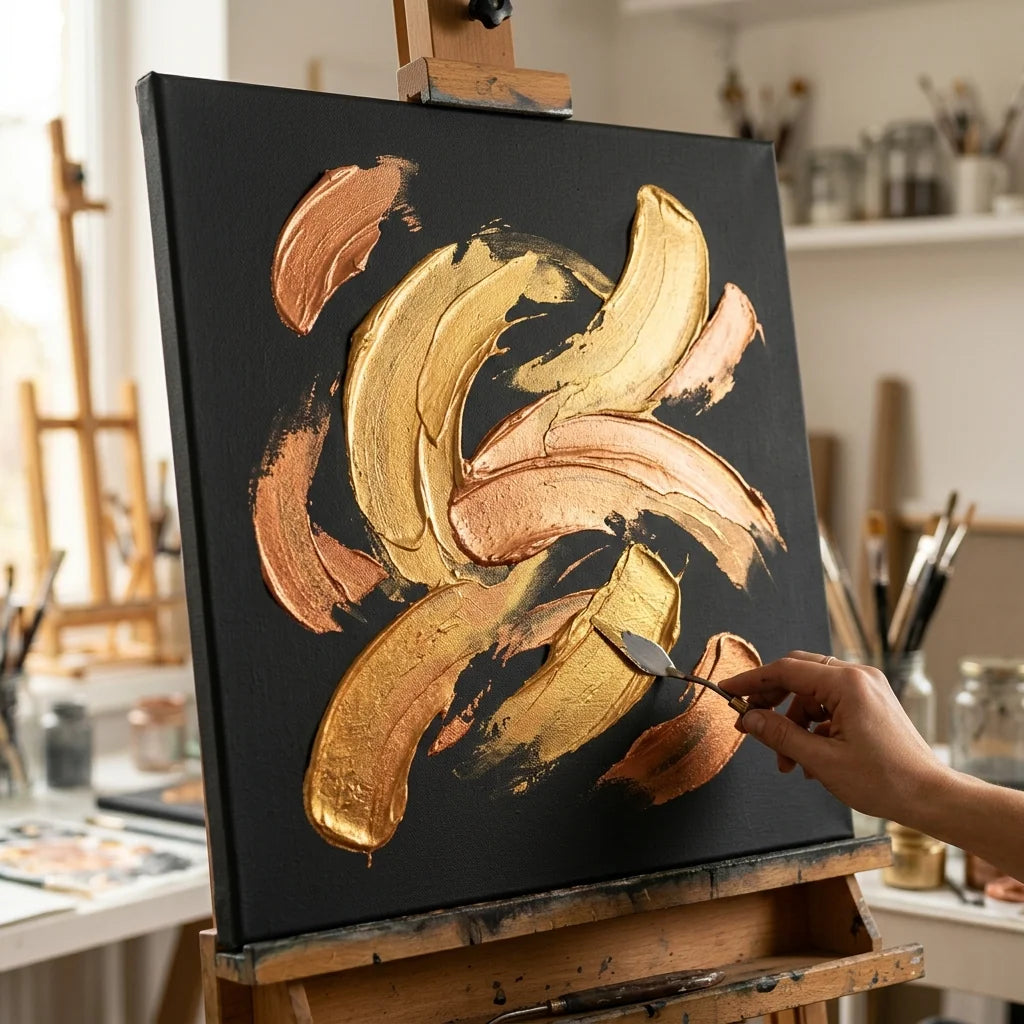 Metallic accents with El Greco acrylic paint
