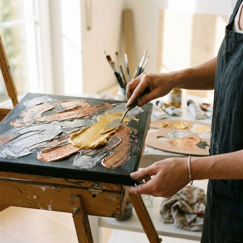 Building Metallic Texture with a Palette Knife