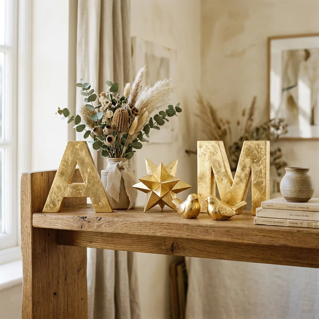 Decorations finished with gold leaf