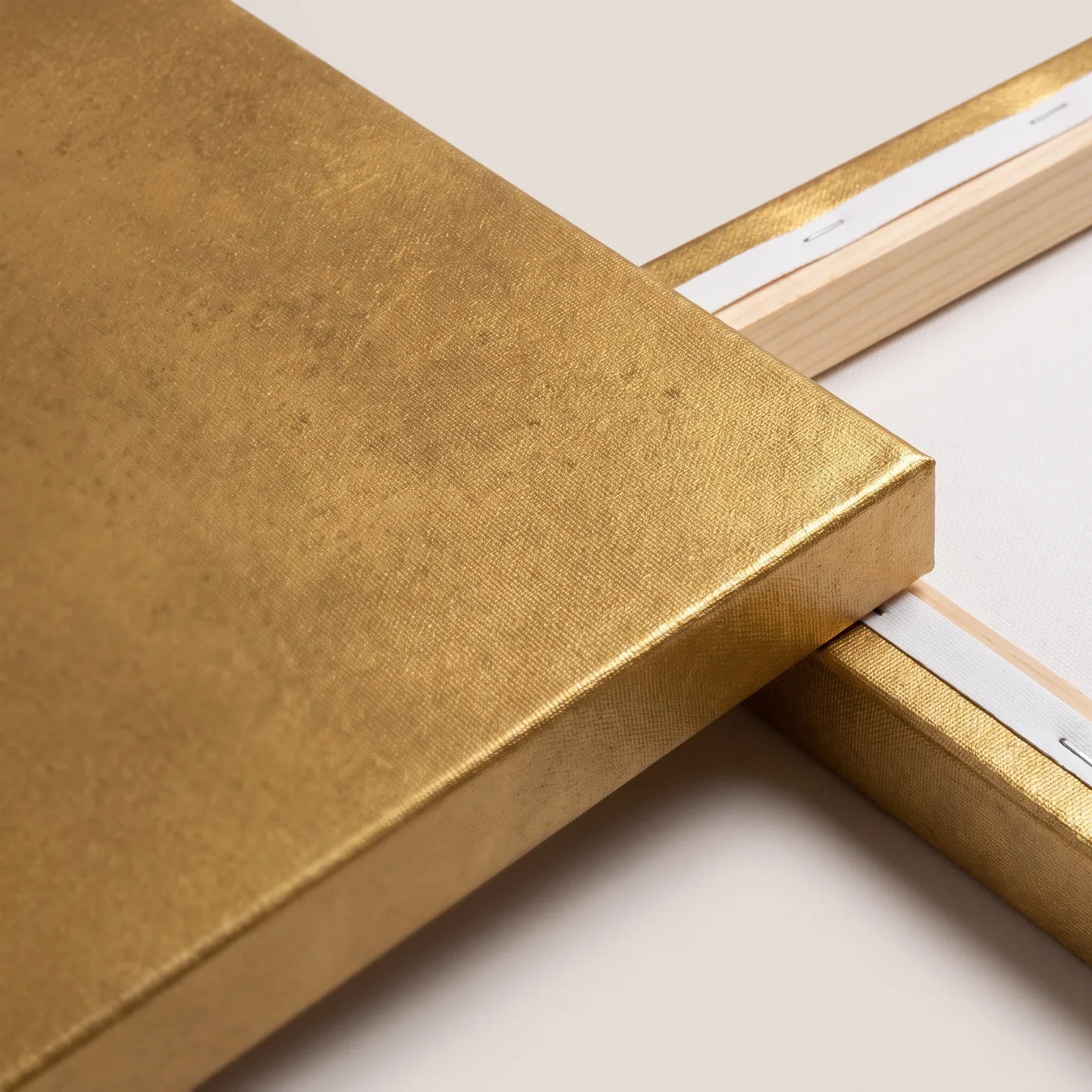 Metallic gold surface of the MIDAS canvas and folded side