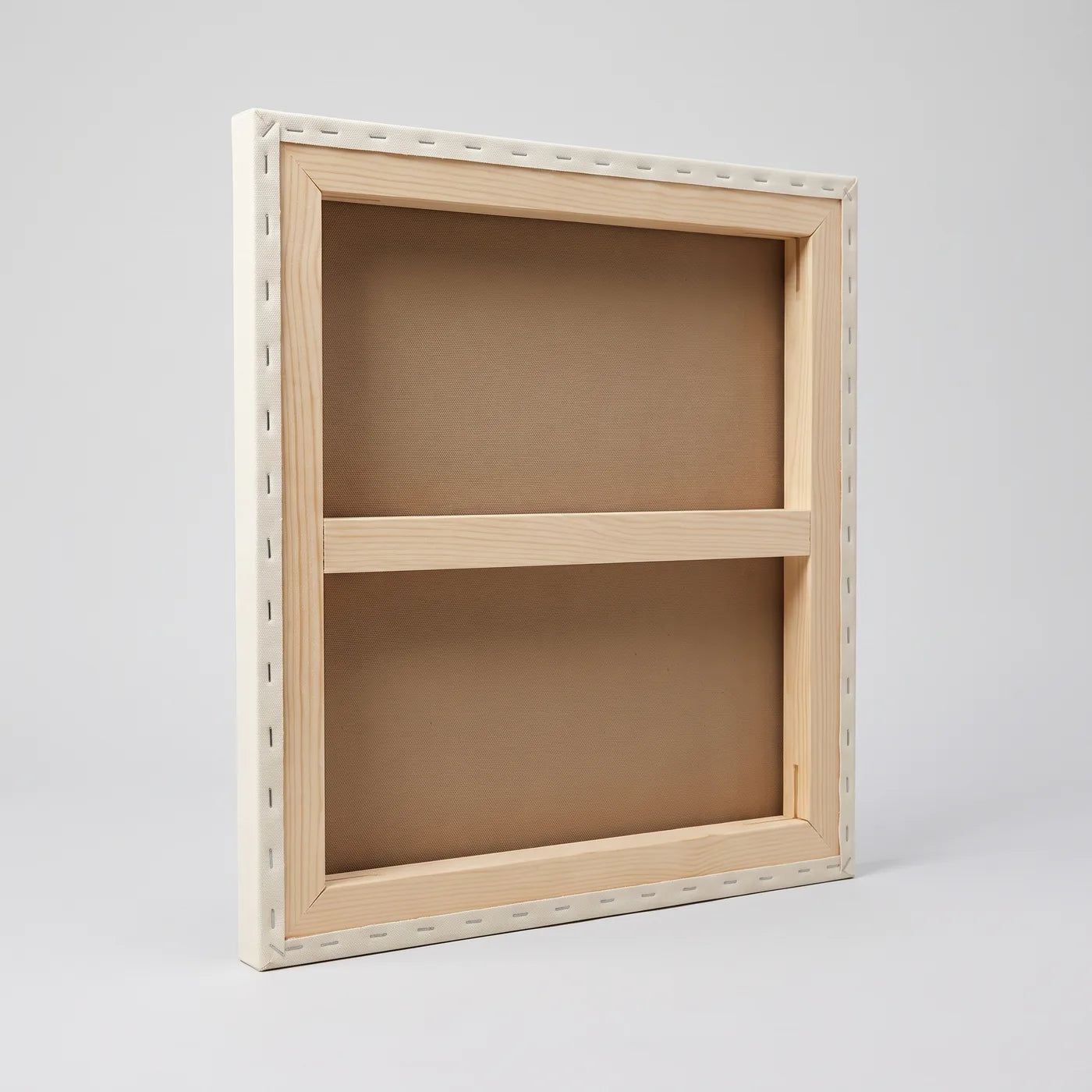Back of the 3D Canvas — Brown Canvas, Deep Spruce Stretcher Bars and Center Support