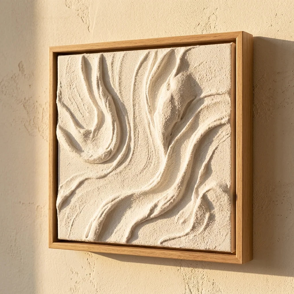 Structural relief in a frame made with ARTMIE 3D modeling relief paste