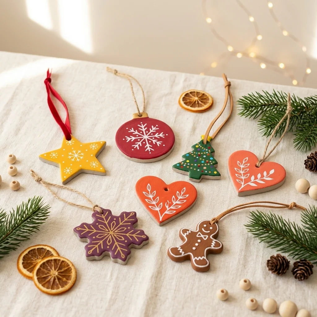 Seasonal home decor made from modeling clay