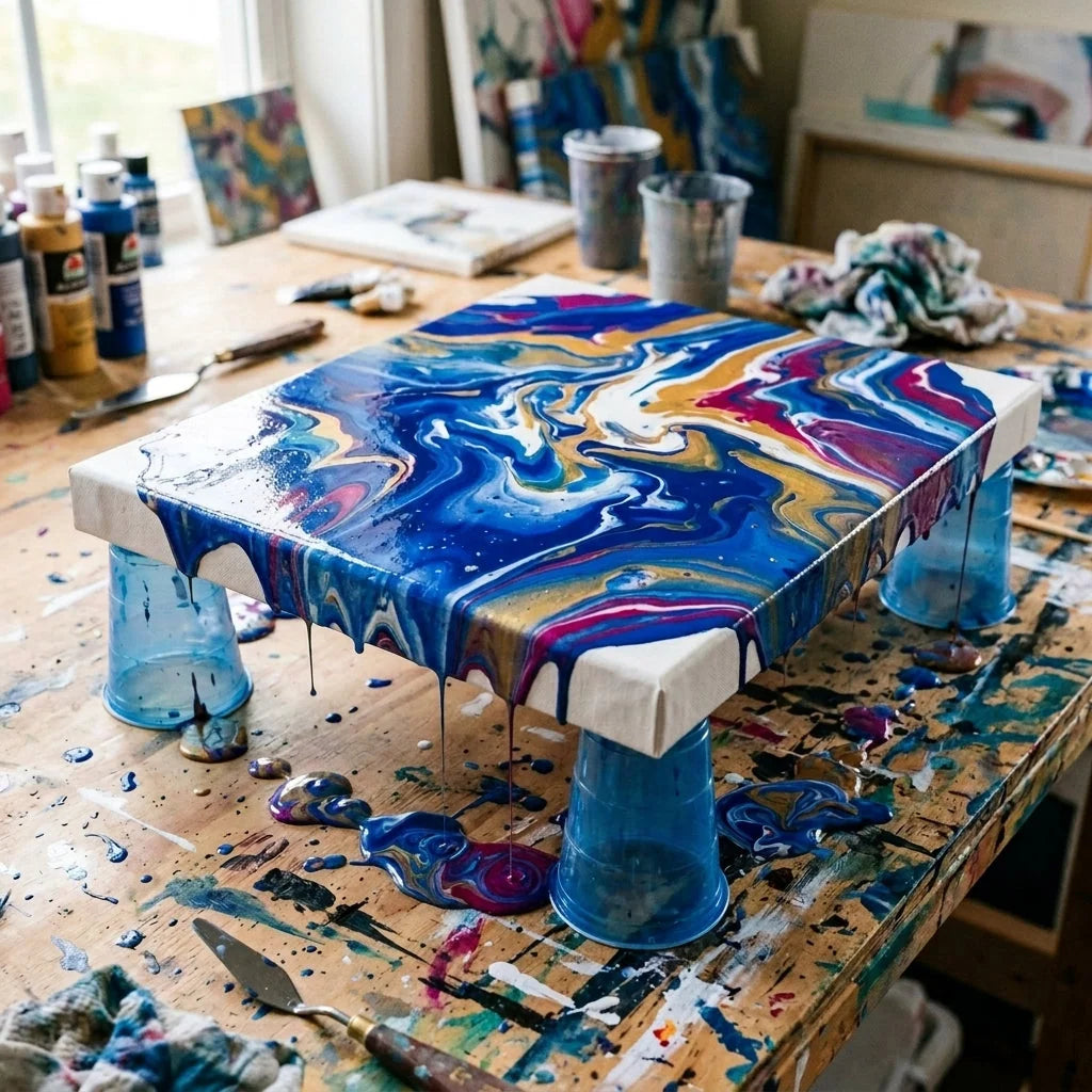 Pouring technique on PROFI ARTMIE canvas