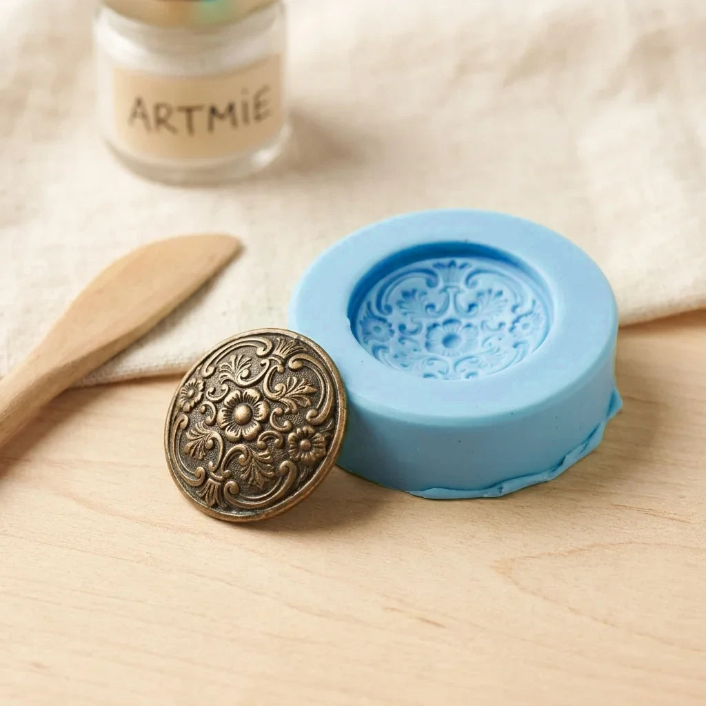 Copying details, silicone mold beside the original