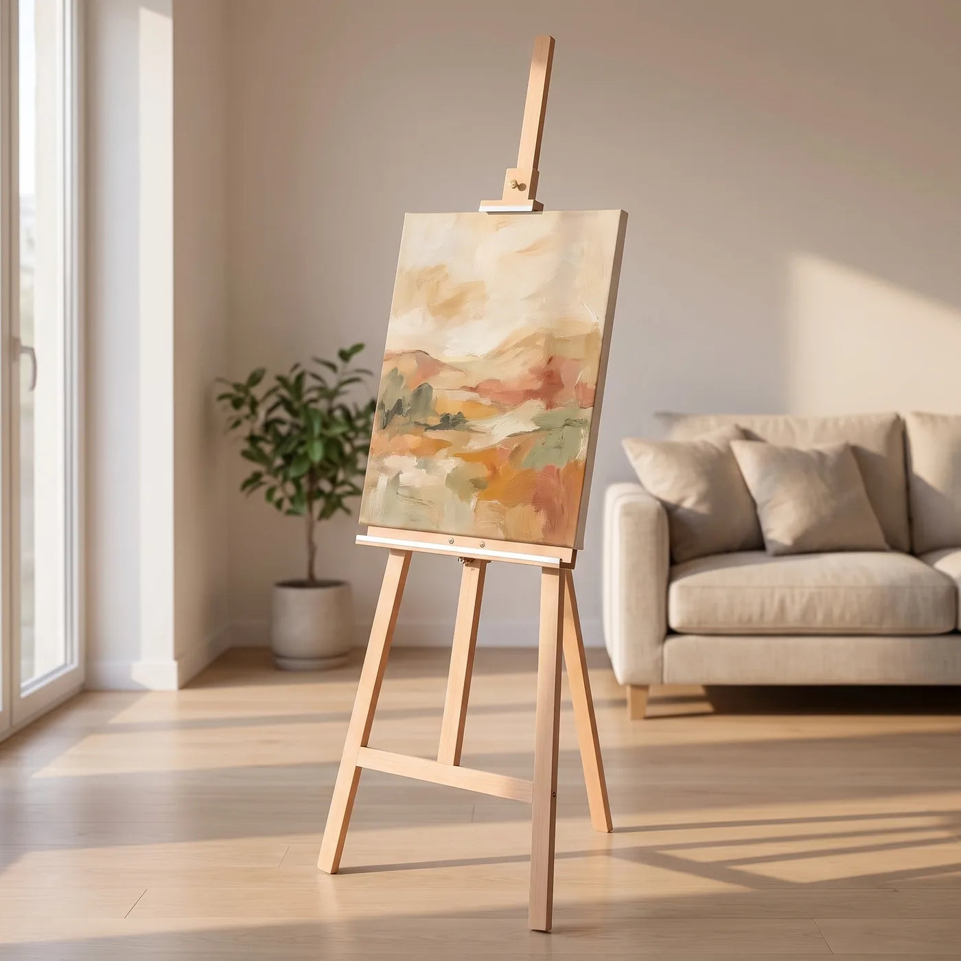 Displaying a finished painting on the MY HOME Easel