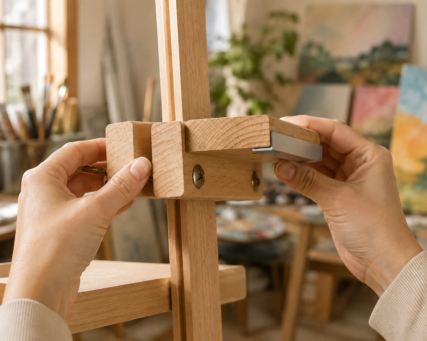Smooth height adjustment for the MY HOME Easel holders